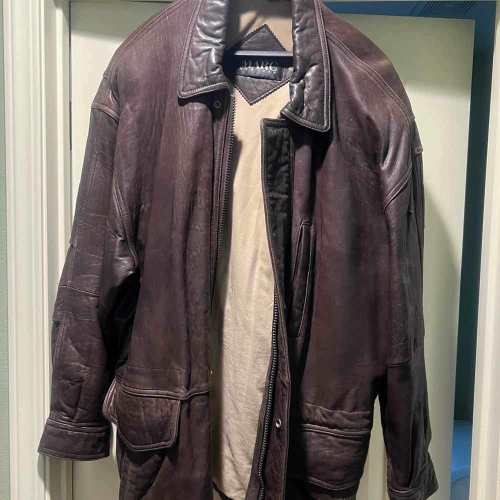 Marc New York Dark Brown Leather Jacket